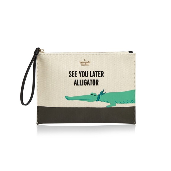 kate spade Handbags - KSNY Later Gator Swamped Medium Bella Pouch